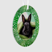 Arbre de vacances lapin noir DIY vert  (devant)