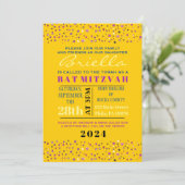 Arbre de vie Abstact Bat mitzvah Invitation Or (Debout devant)