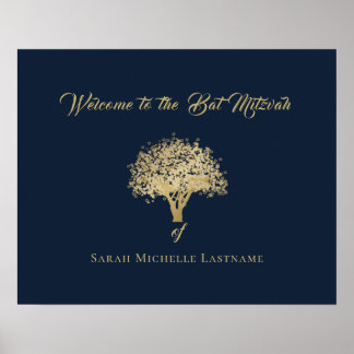 Arbre de vie Affiche de bienvenue Mitzvah