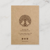 Arbre de vie Arbre spirituel Carte de visite organ (Dos)
