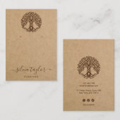 Arbre de vie Arbre spirituel Carte de visite organ (Devant / Derrière)