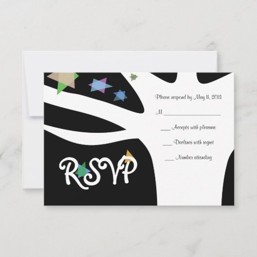 ARBRE DE VIE avec ÉTOILES Invitation Bat mitzvah (Devant)