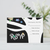 ARBRE DE VIE avec ÉTOILES Invitation Bat mitzvah (Debout devant)