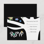 ARBRE DE VIE avec ÉTOILES Invitation Bat mitzvah (Devant / Derrière)