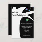 ARBRE DE VIE avec ÉTOILES Invitation Bat mitzvah (Devant / Derrière)