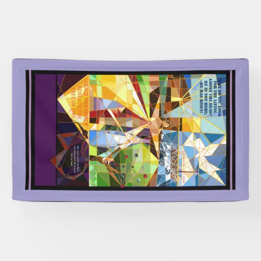 Arbre de vie Bannière Jésus (Horizontal)