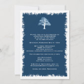 Arbre de vie Bar Mitzvah Invitation Navy Blue (Dos)