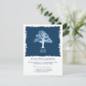 Arbre de vie Barre Mitzvah RSVP Reply Card Marine (Debout devant)