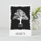 Arbre de vie Barreau Mitzvah Invitation Noir (Debout devant)