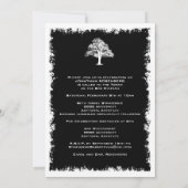 Arbre de vie Barreau Mitzvah Invitation Noir (Dos)