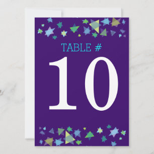 ARBRE DE VIE Bat mitzvah Numéro de table Carte de
