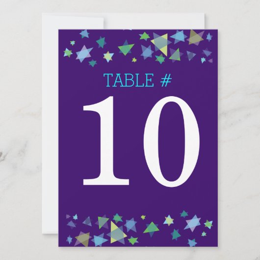 ARBRE DE VIE Bat mitzvah Numéro de table Carte de (Devant)