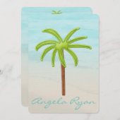 ARBRE DE VIE BEACH BAR INVITATION BAT MITZVAH (Devant / Derrière)