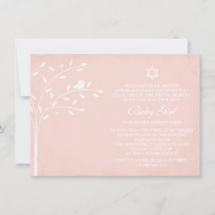 Arbre de vie Bébé Fille Naming Invitation de jour,