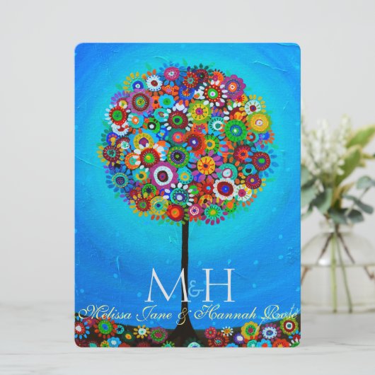 Arbre de vie B'not Mitzvah Invitations (Debout devant)