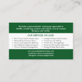 Arbre de vie - Carte de visite en médecine fonctio (Dos)