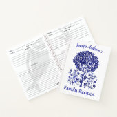 Arbre de vie, Cobalt Blue Recette Carnet (Intérieur)