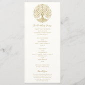 Arbre de Vie Crème et Or Programme de Mariage Celt (Dos)