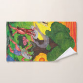 Arbre de vie Danse aquarelle Joy Love Art (Serviette à main)