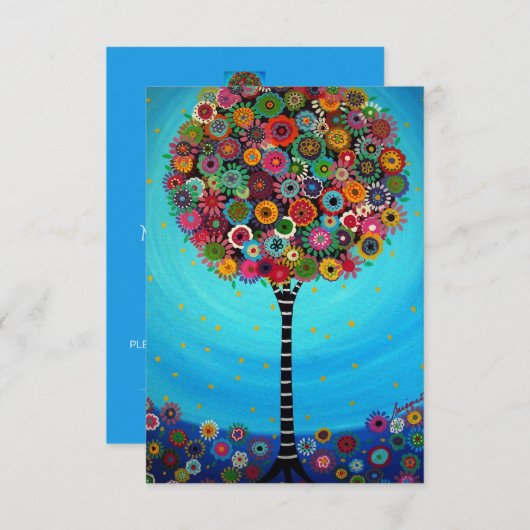 Arbre de vie de la carte RSVP (Devant / Derrière)