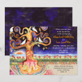 ARBRE DE VIE DOVES Faire-part de mariage juif (Devant / Derrière)