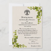 Arbre de Vie Invitation Médiévale (Devant)