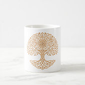 Arbre de Vie Mandala Doré Mug | Ce Tan Botanique (Centre)