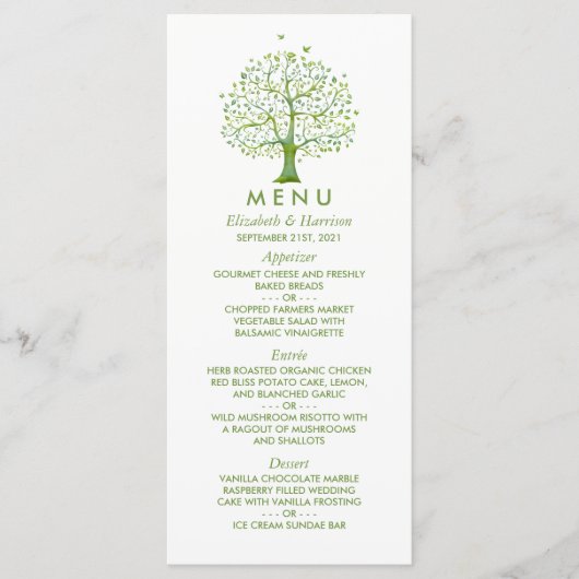 Arbre de vie, menu Mariage élégant (Devant)