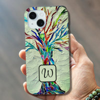 Arbre de Vie Mosaïque Monogramme Vert