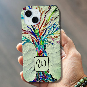 Arbre de Vie Mosaïque Monogramme Vert