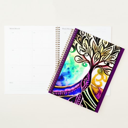 Arbre de vie orné de couleur Whimsical (Devant avec enveloppe)