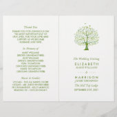 Arbre de vie, programme de mariage élégant (Devant)