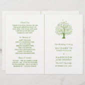 Arbre de vie, programme de mariage élégant (Devant / Derrière)