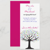 Arbre de vie Sauvegarder la date Faire-part de mar (Devant / Derrière)