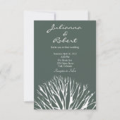 Arbre de vie simple terre verte Faire-part de mari (Devant)