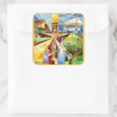 Arbre de vie Sticker chrétien de Pâques (Sac)