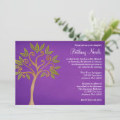 Arbre de vie tourbillonne Purple Invitations Bat m (Debout devant)