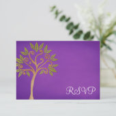 Arbre de vie tourbillonne violet Bat mitzvah RSVP (Debout devant)