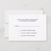 Arbre de vie tourbillonne violet Bat mitzvah RSVP (Dos)