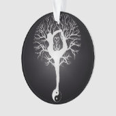 Arbre de yoga en noir et blanc (devant)