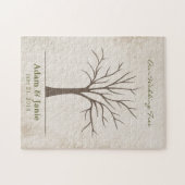 Arbre d'empreinte digitale de mariage - puzzle (Horizontal)