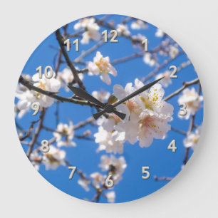 Arbre des fleurs horloge murale