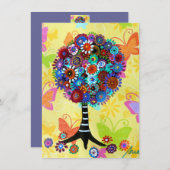 Arbre des invitations de bat mitzvah de barre de (Devant / Derrière)