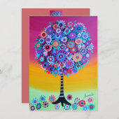 Arbre des invitations de bat mitzvah de barre de (Devant / Derrière)