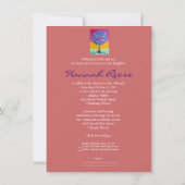 Arbre des invitations de bat mitzvah de barre de (Dos)