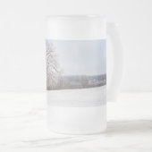 Arbre d'hiver Verre décongelé Bière Mug (Devant droit)