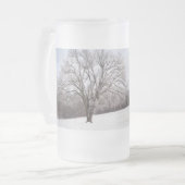 Arbre d'hiver Verre décongelé Bière Mug (Devant gauche)