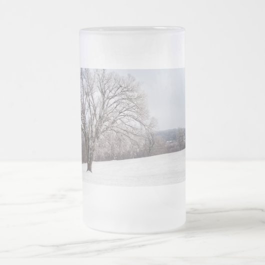 Arbre d'hiver Verre décongelé Bière Mug (Centre)