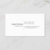 Arbre d'infirmière de la vie, carte de visite de (Dos)