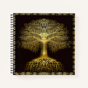 Arbre d'or de la vie Carnet rustique antique
